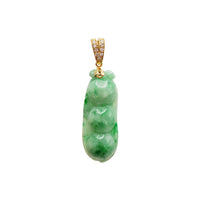 Diamond Jade Edible-Podded Pea Pendant (14K)