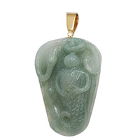 Jade Snake Pendant (14K )