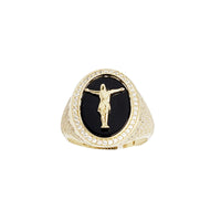 Halo Ice-Out Jesus Head Ring (14K)
