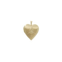 Jesus Head Heart Lock Pendant (14K)