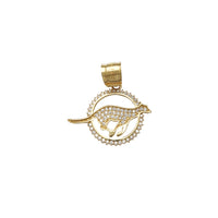 Yellow Gold CZ Kangaroo Pendant (14K)