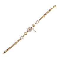 Tricolor Key Fancy Bracelet (14K).