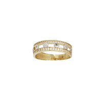 Two-Tone Open Circles Ring (14K)