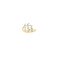 Two Tone Leaf Ring (14K)