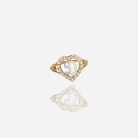 Stoneset Heart Initial/Letter Ring (10K)
