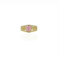 Baby-Sized Heart Stone Ring (14K)
