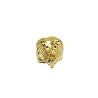 Iced-Out Lion Head Pendant (14K)