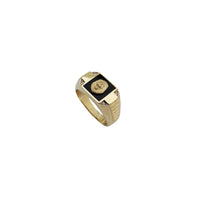 Black Onyx Lion Ring (14K)
