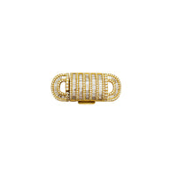 Baguette & Round Diamond Rectangle Clasp (14K)