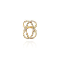 Long Finger Cocktail CZ Ring (14K) Popular Jewelry New York
