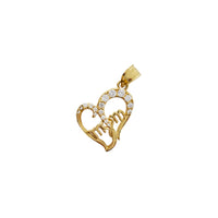 Mom's Heart CZ Pendant (14K)
