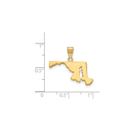 Plain Maryland State Pendant (14K)