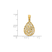 Filigree Teardrop Pendant (14K)