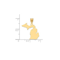 Plain Michigan State Pendant (14K)