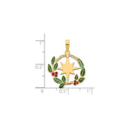 Mistletoe and North Circle Pendant (14K)