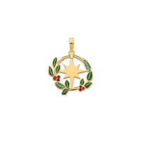 Mistletoe and North Circle Pendant (14K)
