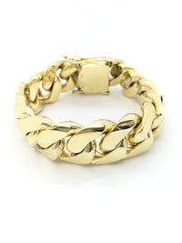 Solid Miami Cuban Link Bracelet (14K).