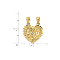 Break Apart Heart Mom & Daughter Pendant (14K)