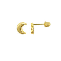 Moon Stud Earrings (14K)