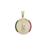 Multi-Color Frame Virgin Guadalupe Pendant (14K)