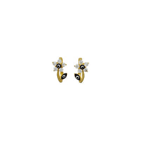 Flower Evil Eye Earrings (14K)