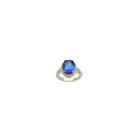 Oval Shape Diamond Tanzanite Ring (14K)