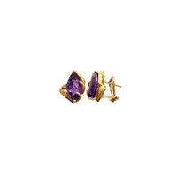 Claw Setting Marquise Stud Earrings (14K)