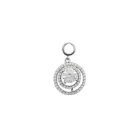 Dainty Iced-Out Round Shaped Pendant (Silver)