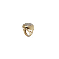 CZ Oval Signet Ring (14K)