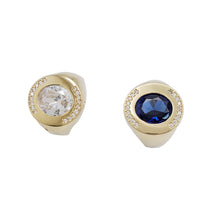 Cubic Zirconia Oval Men Ring (14K)