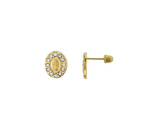 Oval Saint Guadalupe Earrings (14K)
