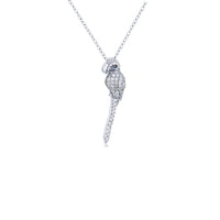 Iced-Out Parrot Necklace (Silver)