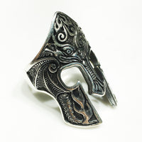Medieval Barbute Helmet Ring (Silver) - Popular Jewelry