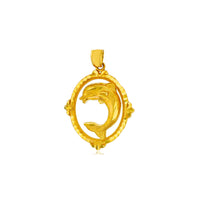 Yellow Gold Plain Dolphin Pendant (14K)