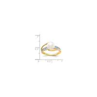 Diamond And Freshwater Cultured Pearl Ring (14K)