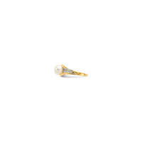 Diamond And Freshwater Cultured Pearl Ring (14K)