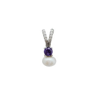 Pearl & Cubic Zirconia Pendant (Silver)