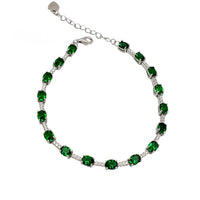 Verdant Knot CZ Tennis Bracelet (Silver)