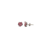 Trillion Pink Sapphire Stud Earrings (18K)
