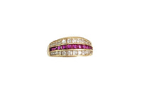Princess-Cut Triple Channel Zirconia Ring (14K)