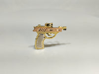 Pistol Pendant Tricolor 14K Semi Handgun - Popular Jewelry