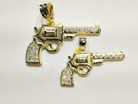 Revolver Pendant CZ 10K - Popular Jewelry