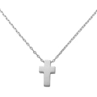 Plain Cross Pendant Necklace (14K).