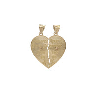 Textured Heart "Te Amo" Partable Pendant (14K)