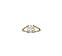 Princess Cut CZ Engagement Ring (14K)