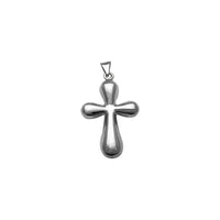 Plain Puffy Cross Pendant (Silver)