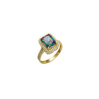 Cubic Zirconia Rectangle Shape Ring (14K)