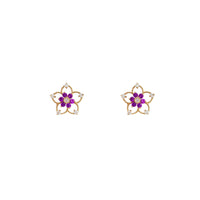 Flower Stud Earrings (14K)