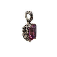 Zirconia Color Stone Emerald Pendant (Silver)