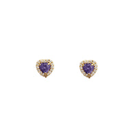 Heart Stud Earrings (14K)